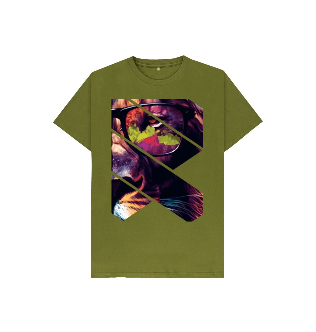 Moss Green Lion Funk Tee