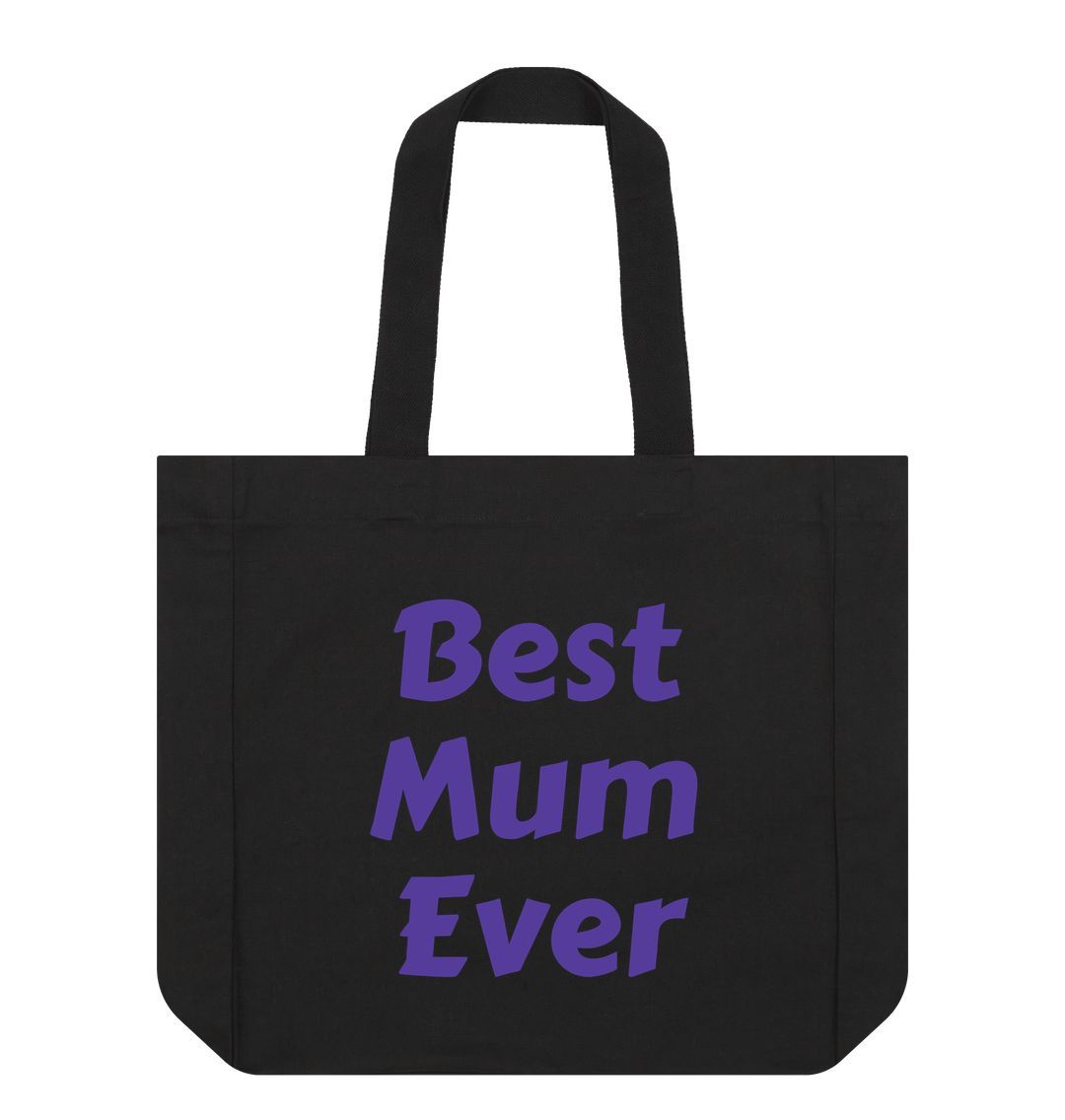 Black Best Mum Ever Shopper Tote