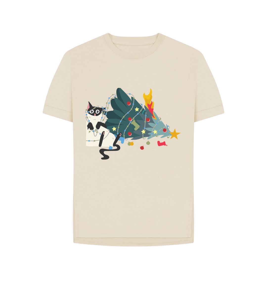 Oat Cat And The Chrsitmas Tree Tee