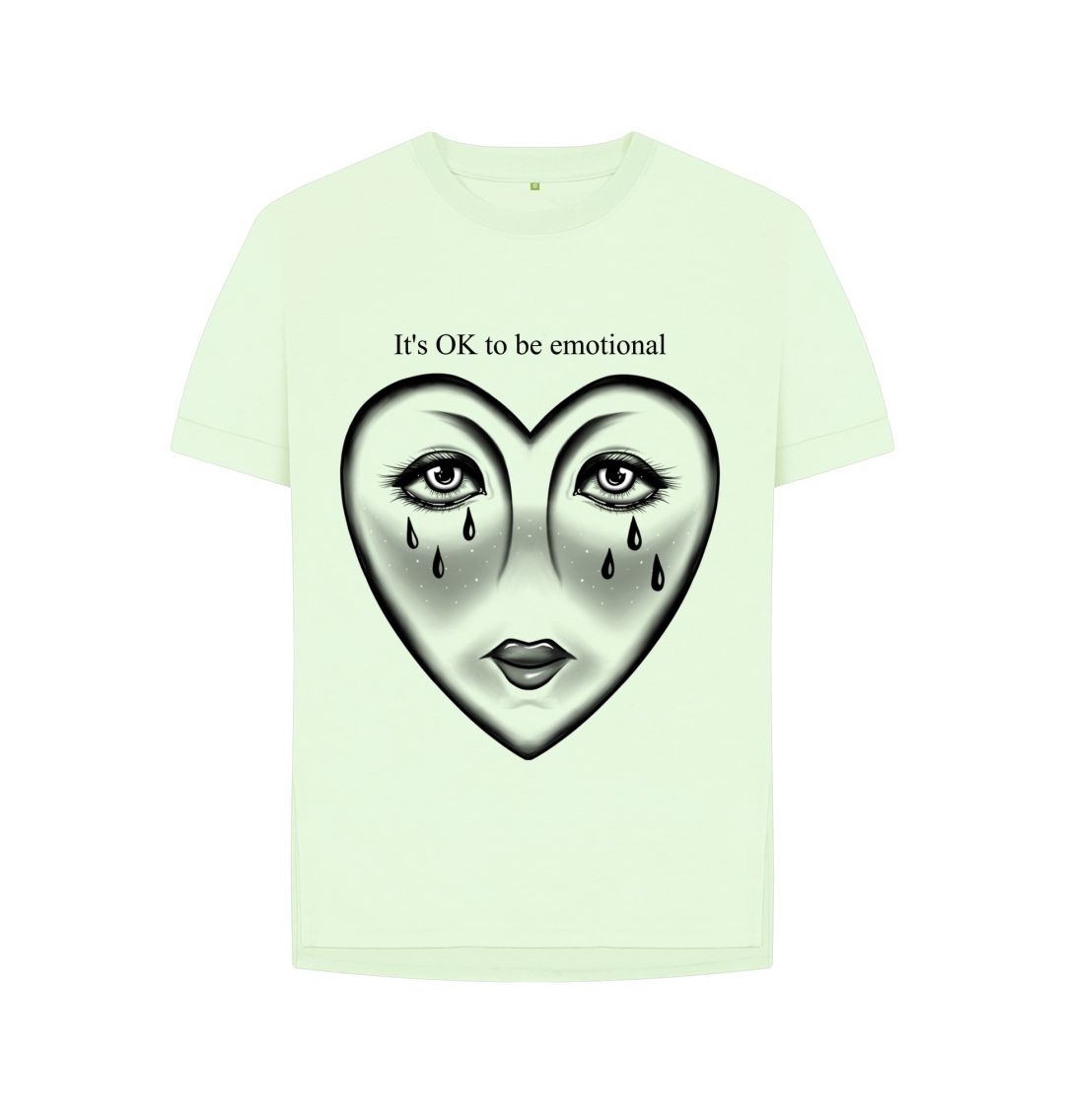 Pastel Green It's OK to be emotional Relaxed Tee