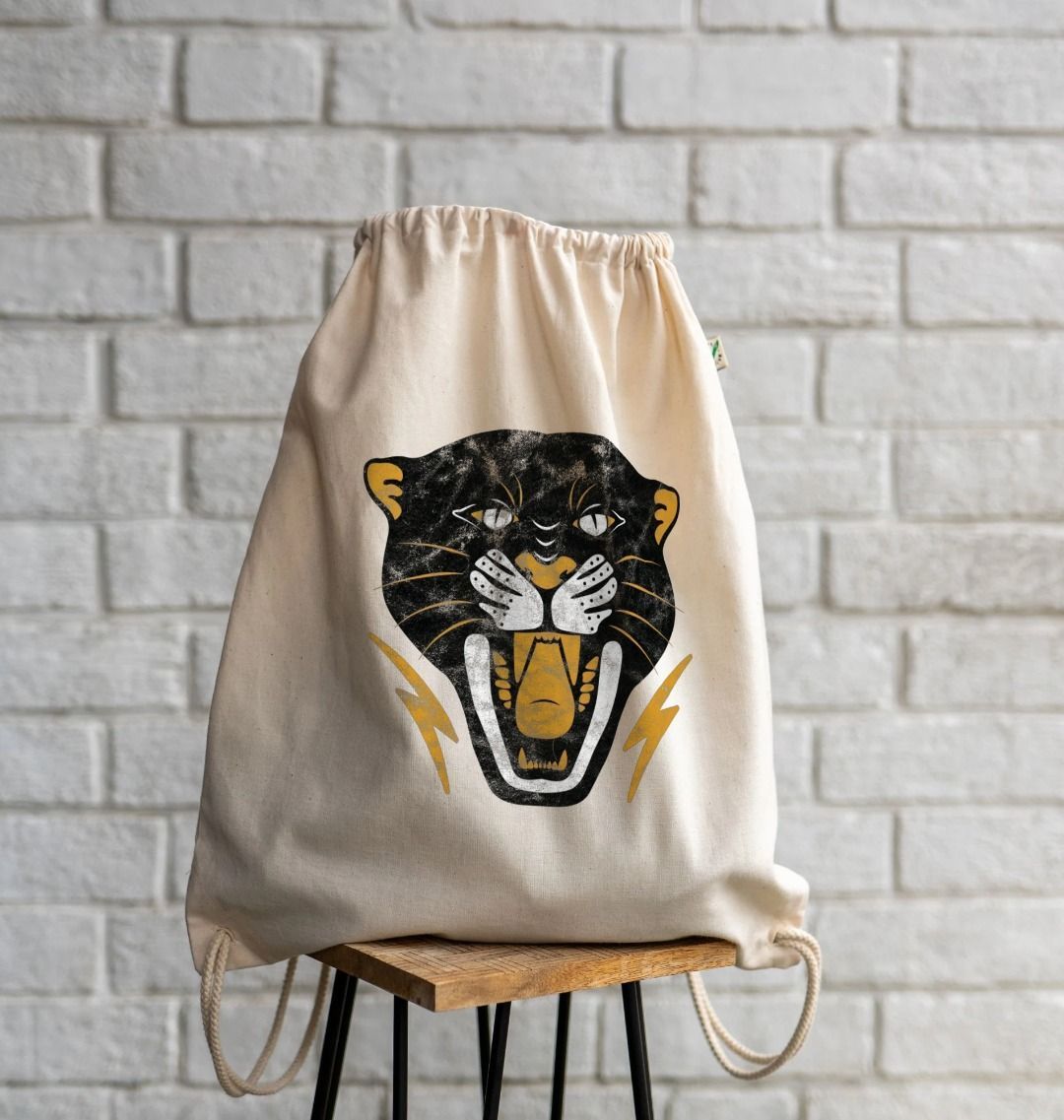 Wild Cat Drawstring Bag