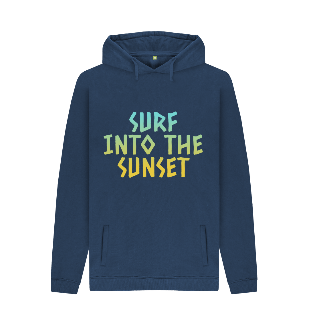 Navy Printed Hoody Front