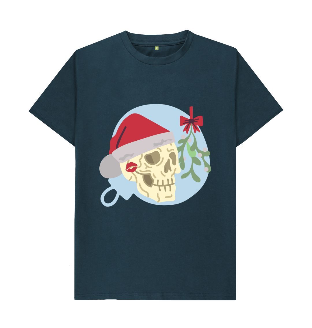 Denim Blue Santa Skeleton Tee