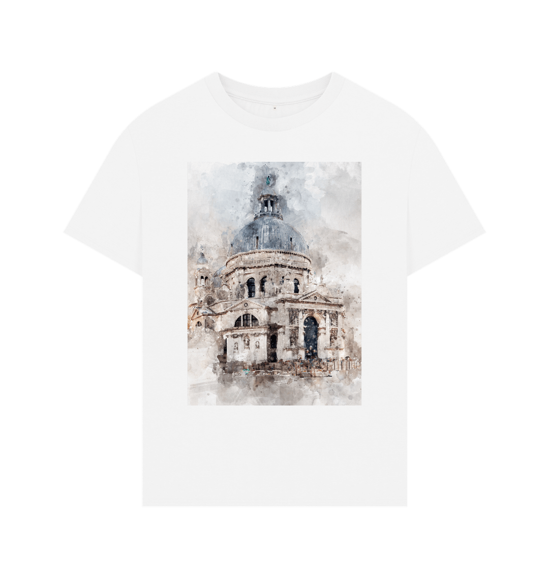 White Architecture Oversized Tee