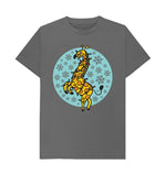 Slate Grey Giraffe Christmas Tee