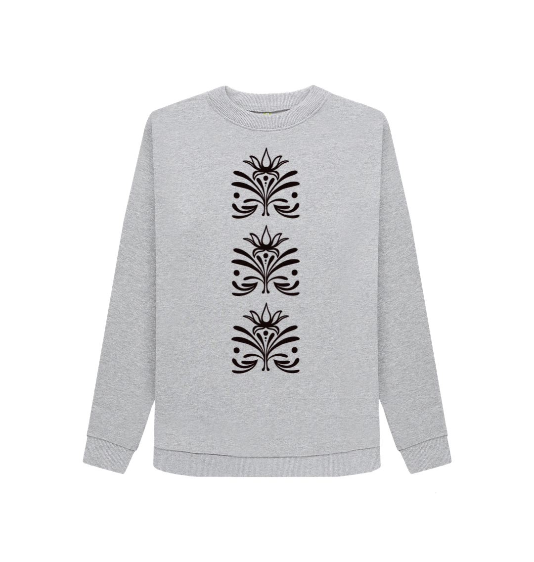 Light Heather Printed Sweater Front