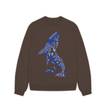 Chocolate Blue Whale Oversized Jumper