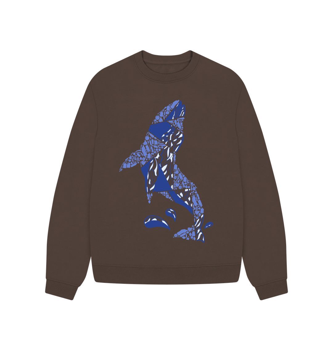 Chocolate Blue Whale Oversized Jumper