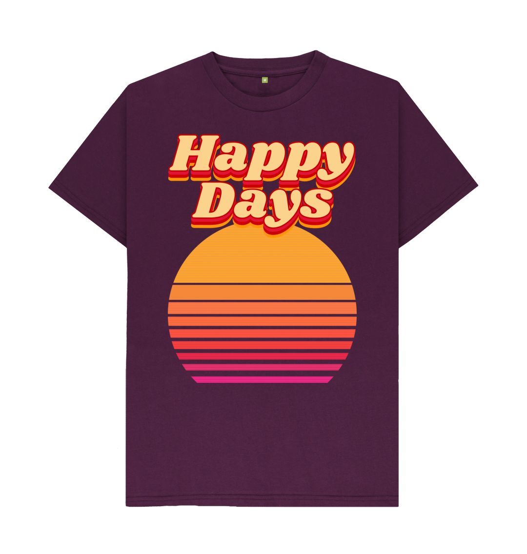 Purple Sunset Happy Days Tee