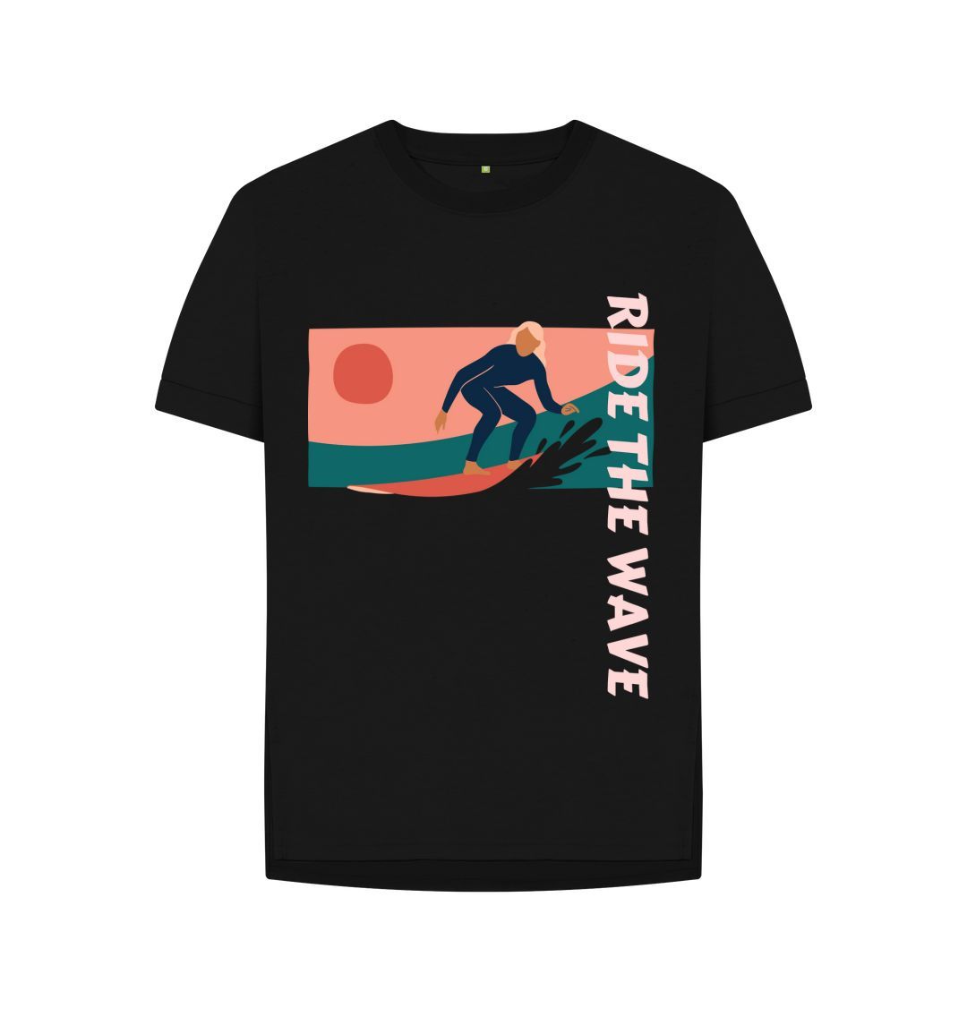 Black Ride The Wave Tee