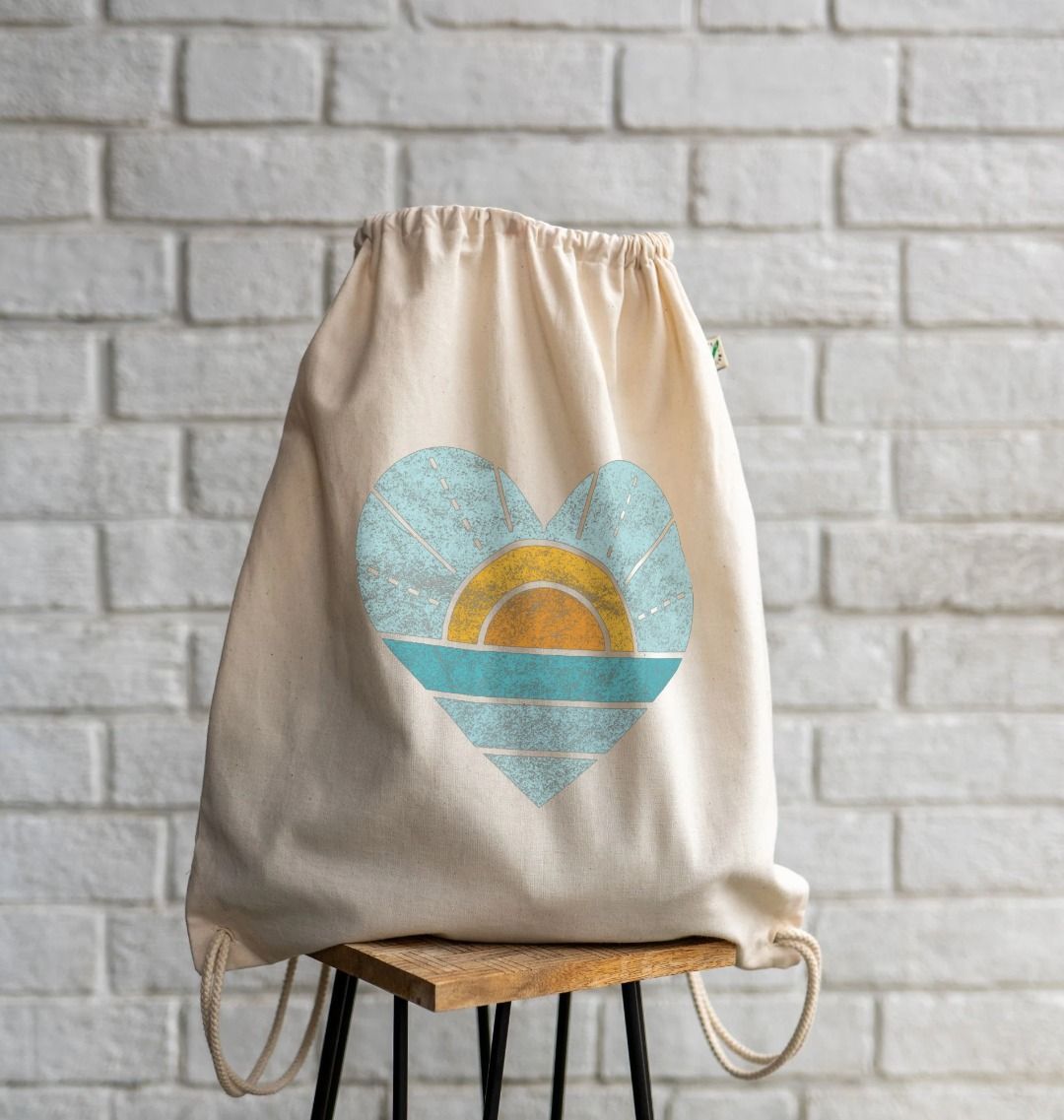 Sun And Sea Drawstring Bag