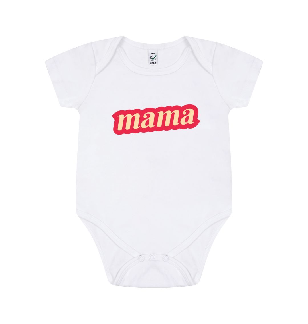 White Mama Babygrow