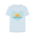 Sky Blue Heart, Sunset And Sea Relaxed Tee