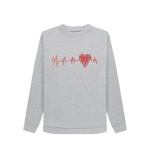 Light Heather Printed Sweater Front
