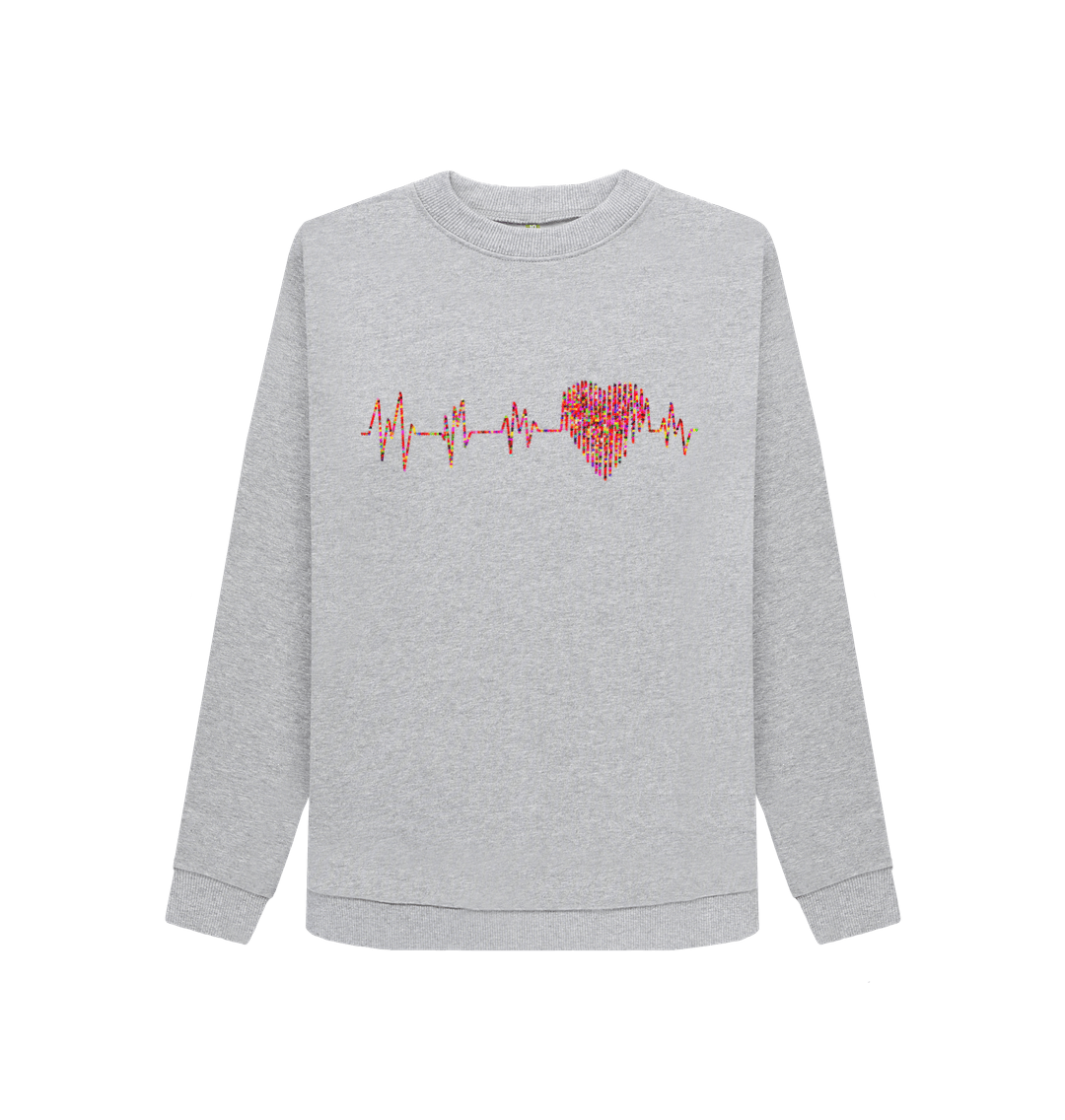 Light Heather Printed Sweater Front