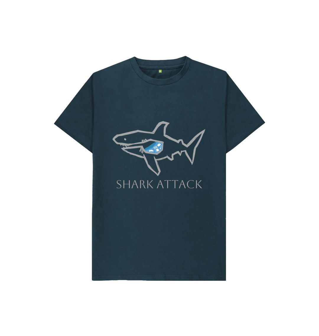 Denim Blue Shark Attack Tee