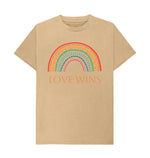 Sand Rainbow Love Wins Tee