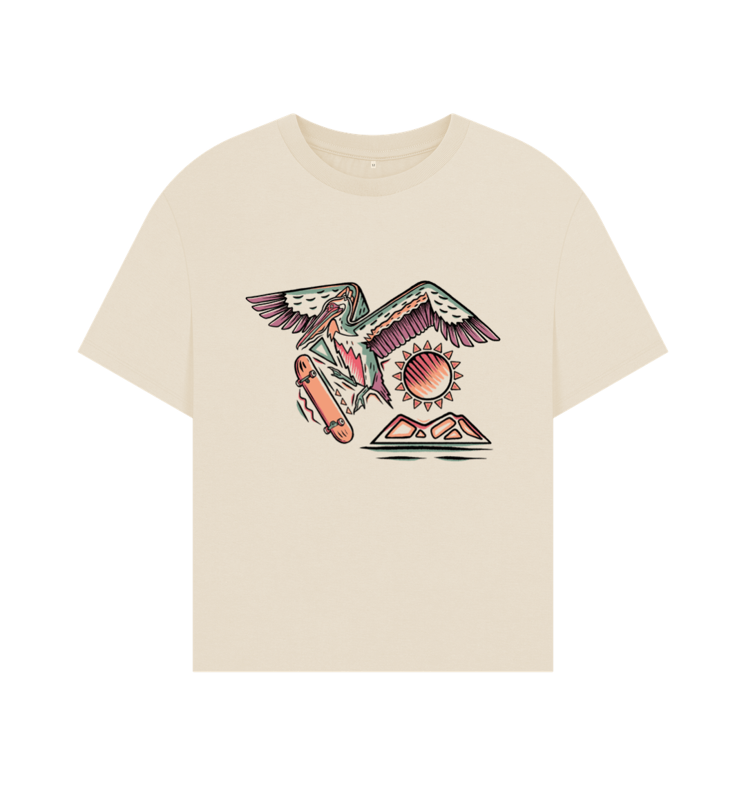 Oat Sunset Seagull Oversized Tee