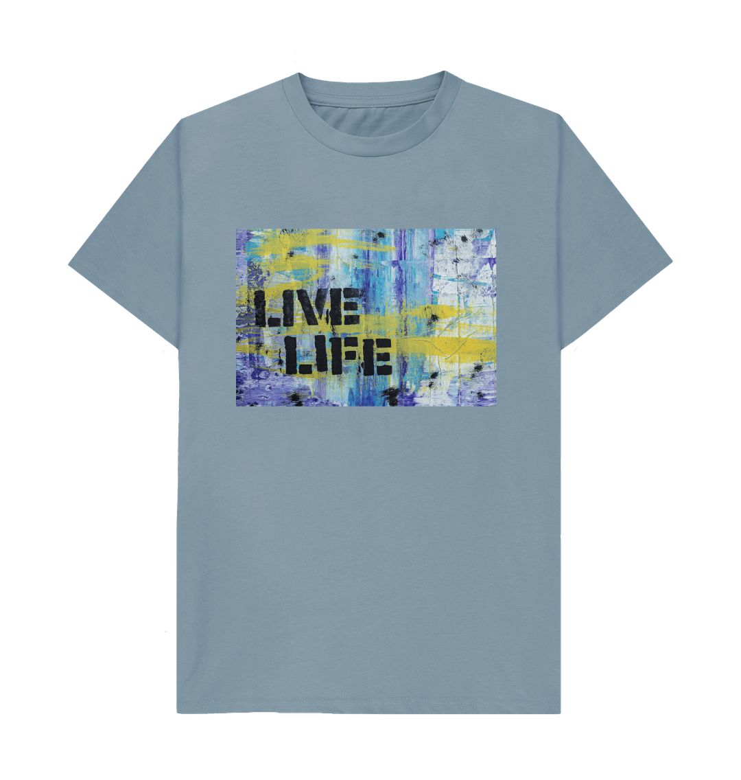 Stone Blue Love To Live Life Tee