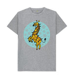 Athletic Grey Giraffe Christmas Tee