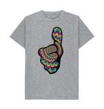 Athletic Grey Pyschadelic Thumbs Up Tee