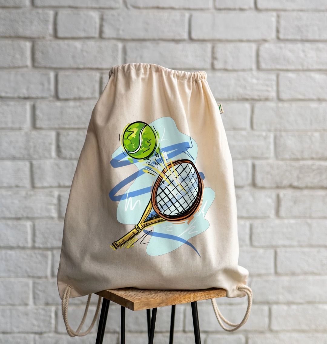 Tennis Drawstring Bag