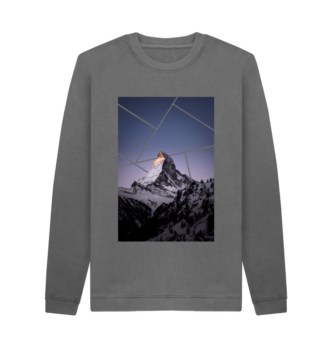 Slate Grey Mountain Crew Neck Jumper