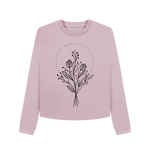 Mauve Printed Boxy Jumpers Front