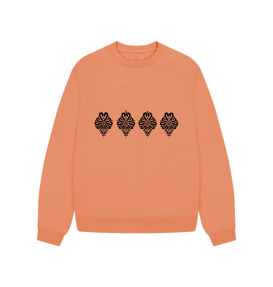 Apricot Patterned Oversized Jumper