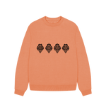 Apricot Patterned Oversized Jumper