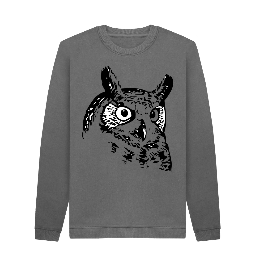 Slate Grey Printed Sweater Front