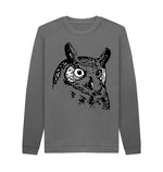 Slate Grey Night Owl Crew Neck Jumper