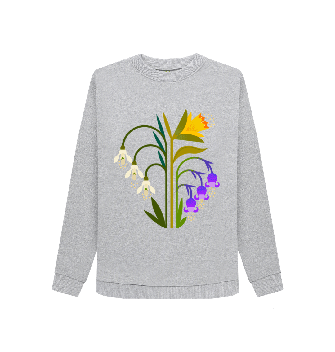 Light Heather Printed Sweater Front