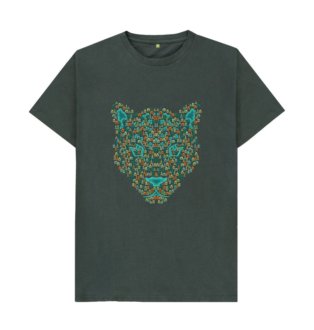 Dark Grey Forest Big Cat Tee