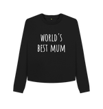 Black Printed Boxy Jumpers Front