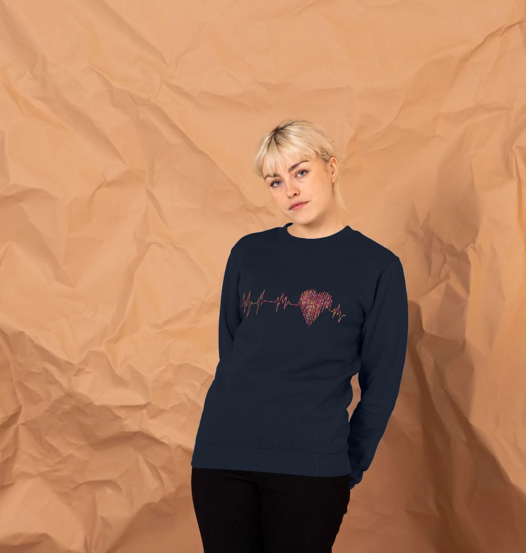 Heart Line Crew Neck Sweatshirt