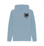 Stone Blue Printed Hoody Front