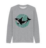 Light Heather Printed Sweater Front