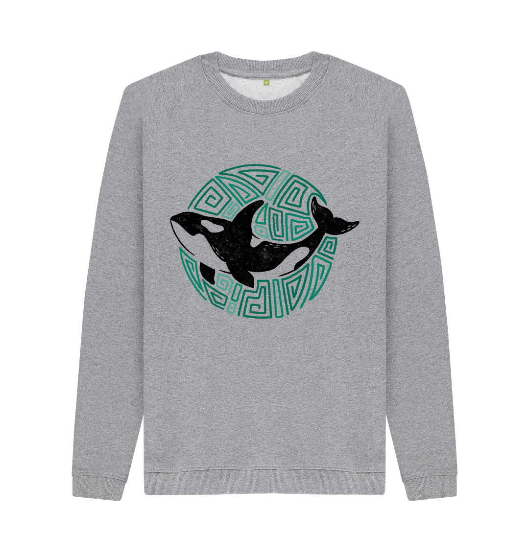Light Heather Printed Sweater Front