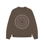 Chocolate Circles Within Circles Oversized Jumper