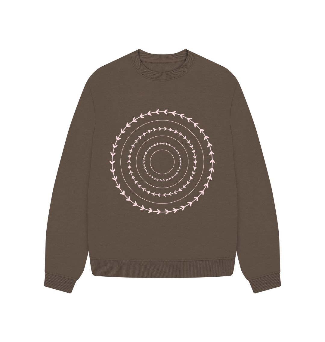 Chocolate Circles Within Circles Oversized Jumper