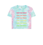 Pastel Tie Dye Fight The Power Boxy Tee