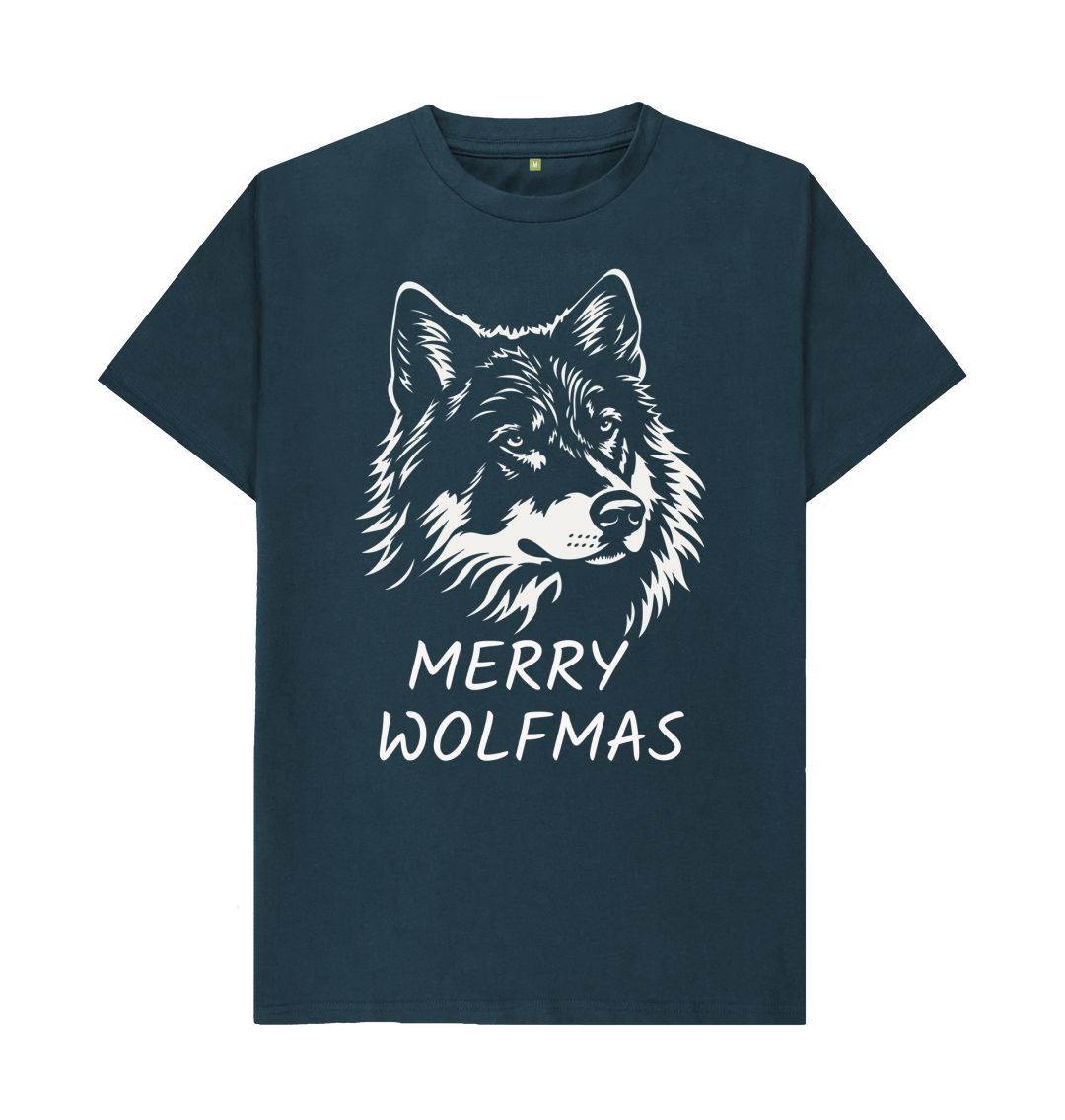 Denim Blue Merry Wolfmas Tee