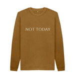 Brown Not Today Crew Neck Jumper