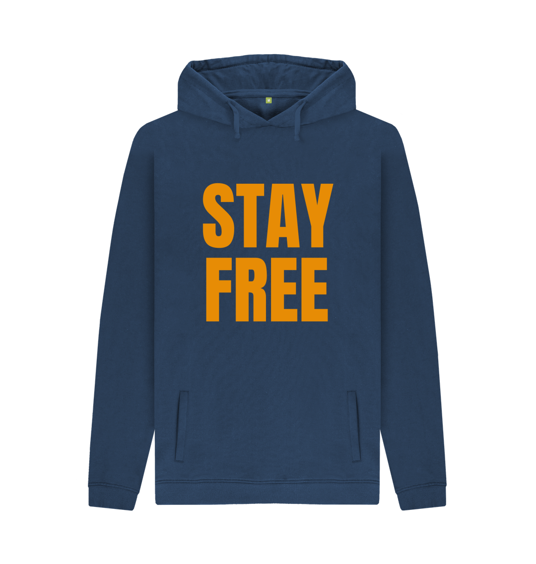 Navy Printed Hoody Front
