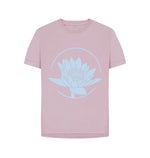 Mauve Big Blue Lotus Relaxed Tee