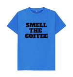 Bright Blue Smell The Coffee Tee