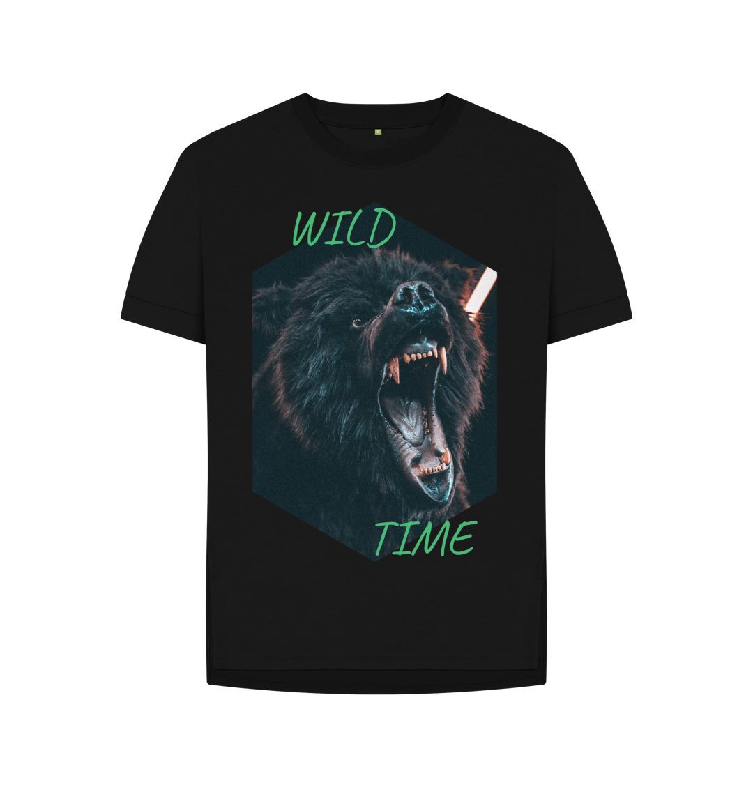 Black Wild Time Relaxed Fit Tee