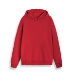 Red Plain Unisex Cruiser Iconic Hoodie Sweatshirt