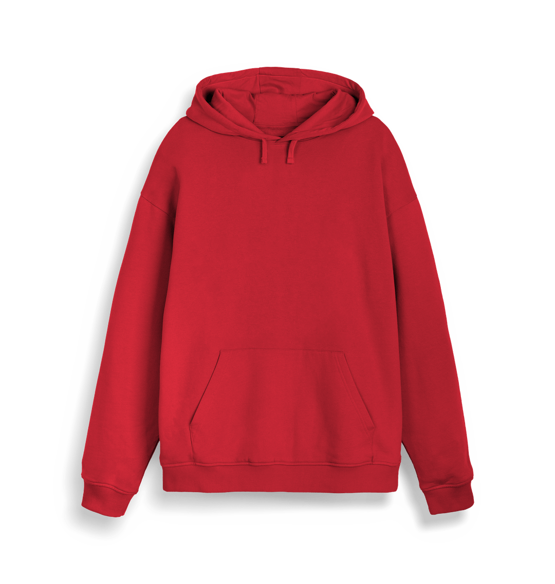 Red Plain Unisex Cruiser Iconic Hoodie Sweatshirt